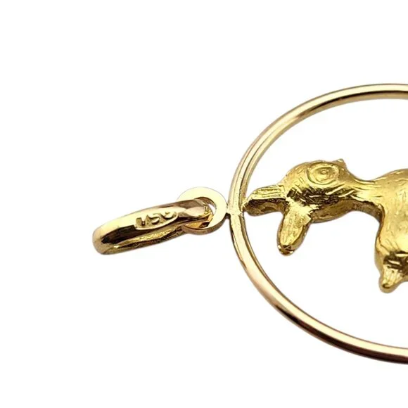 18 Karat Yellow Gold Baby Dear Pendant #23079 - Picture 7 of 9